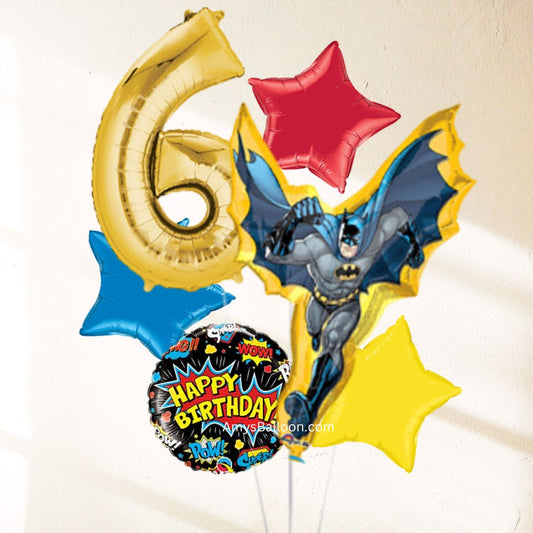 Batman Action Birthday Balloon Bouquet