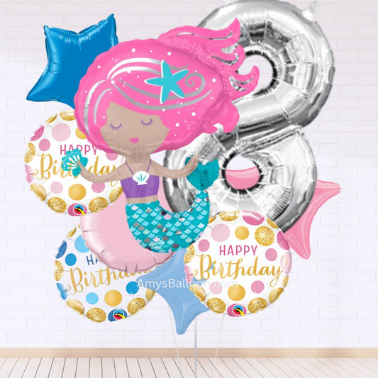 Mermaid Birthday Balloon Bouquet