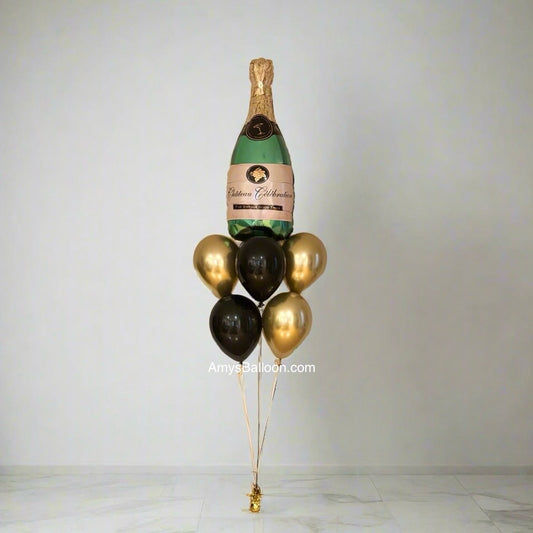 Set de globos champán y corona de rey