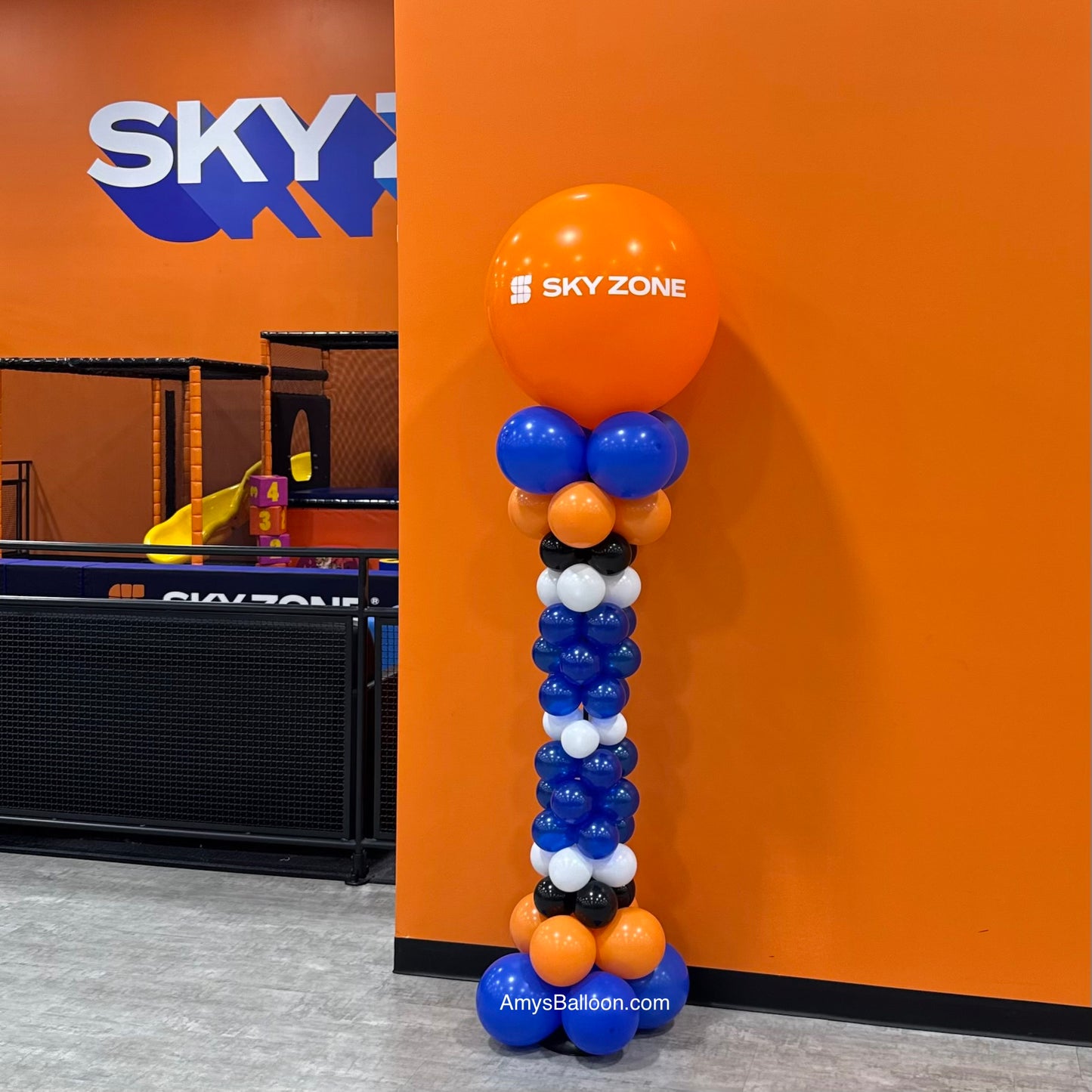 Roman Balloon Indoor Column with Custom Topper