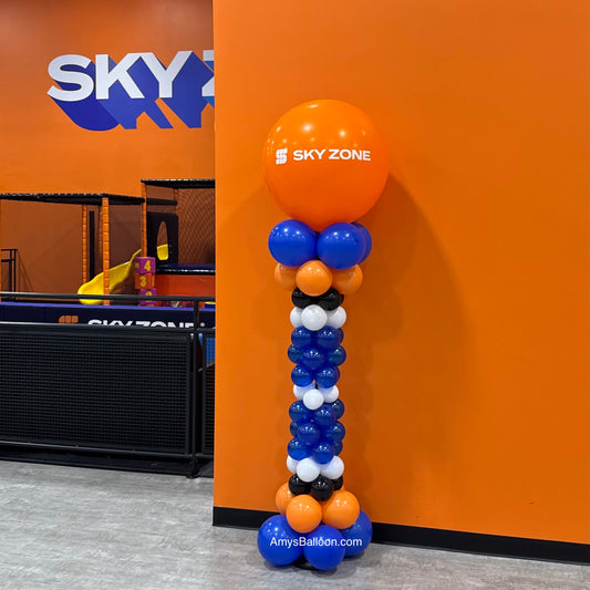 Roman Balloon Indoor Column with Custom Topper