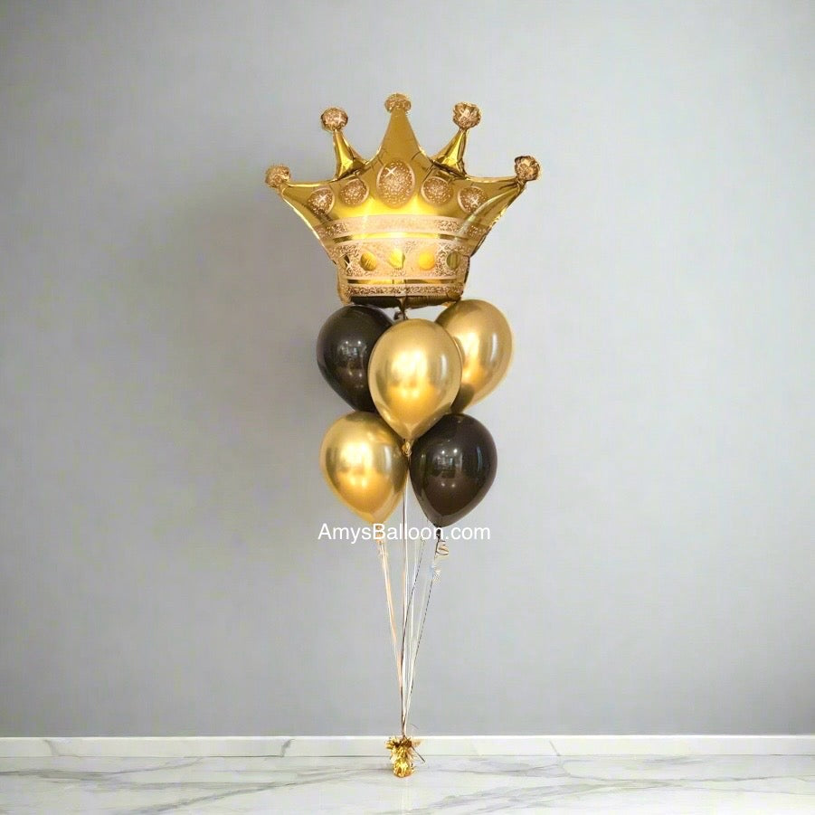 Champagne and King Crown Balloon Set