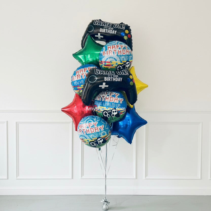 GAME ON -Themed Birthday Balloon Bouquet