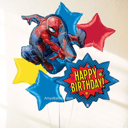 Spider-Man Birthday Balloon Bouquet