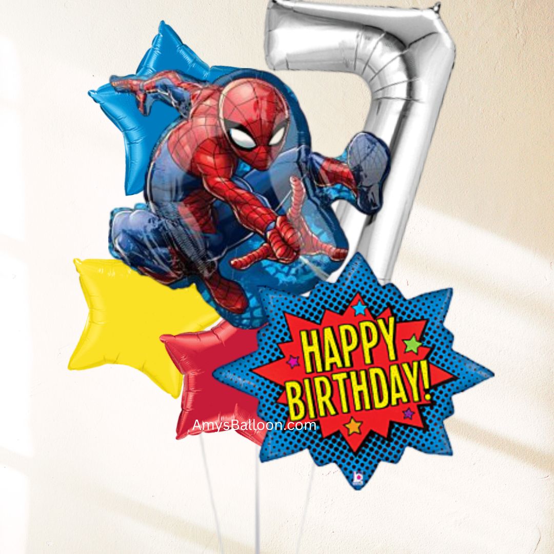 Spider-Man Birthday Balloon Bouquet