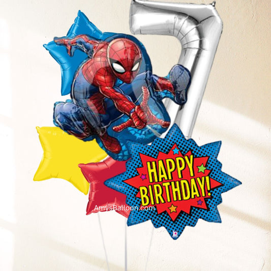Spider-Man Birthday Balloon Bouquet