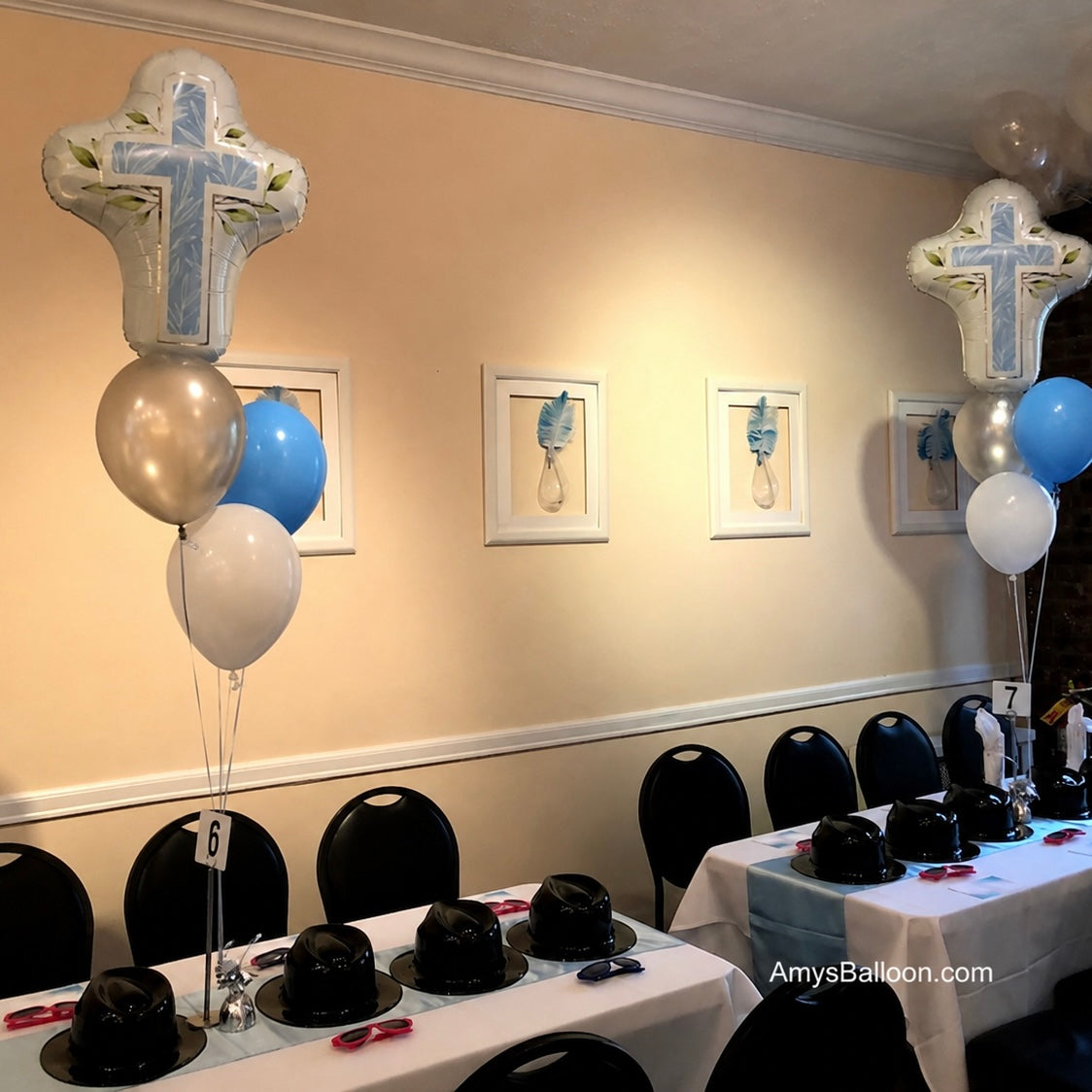 Religious Cross Balloon Centerpiece