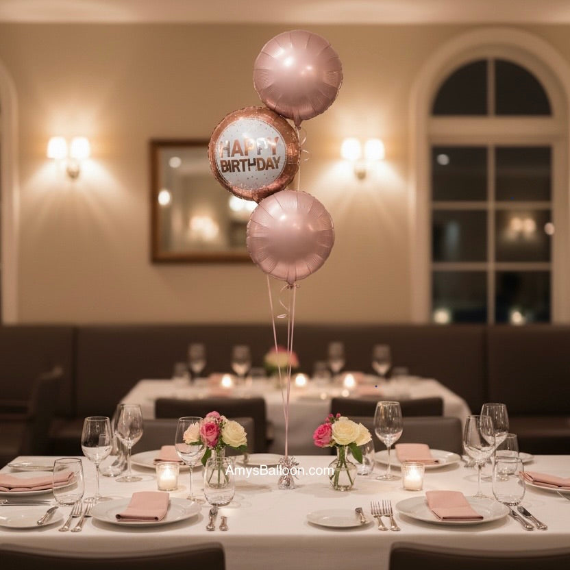 3 Foil Balloons Centerpiece