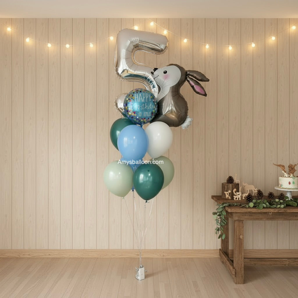 Bunny Birthday Balloon Bouquet