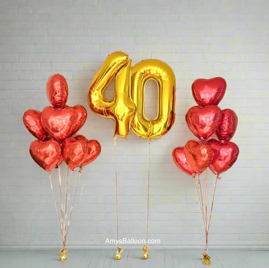 Two Number and Two Bouquets Set