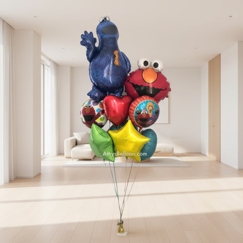 Cookie Monster and Elmo Birthday Bouquet
