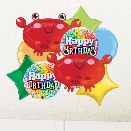 Crab Birthday Balloon Bouquet