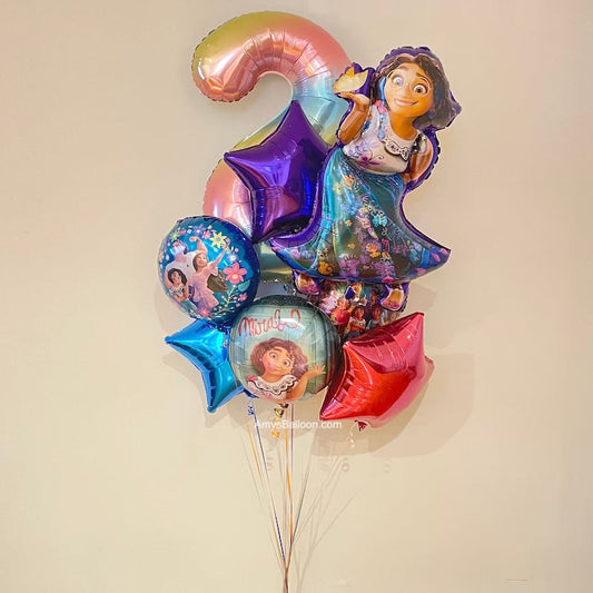 Encanto and Number Birthday Balloon Bouquet