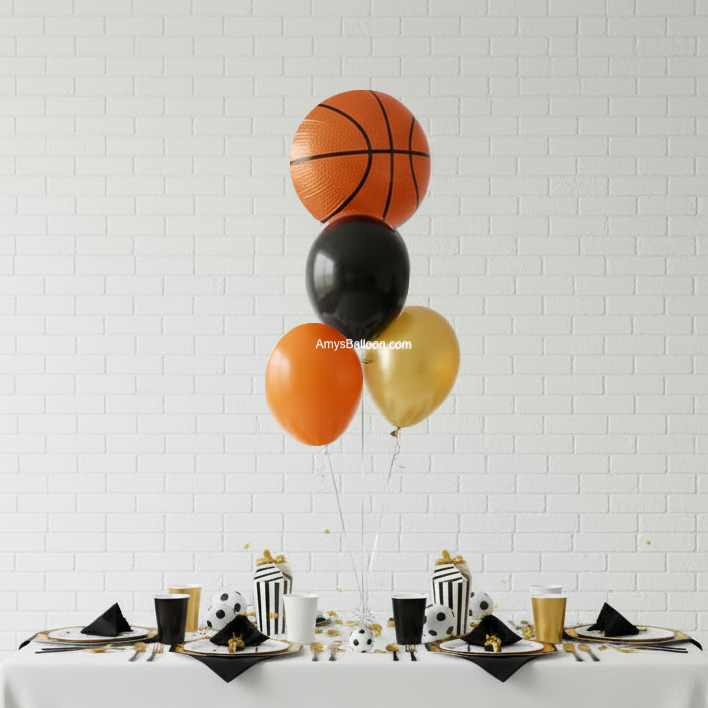 Sports Theme Balloon Table Centerpiece