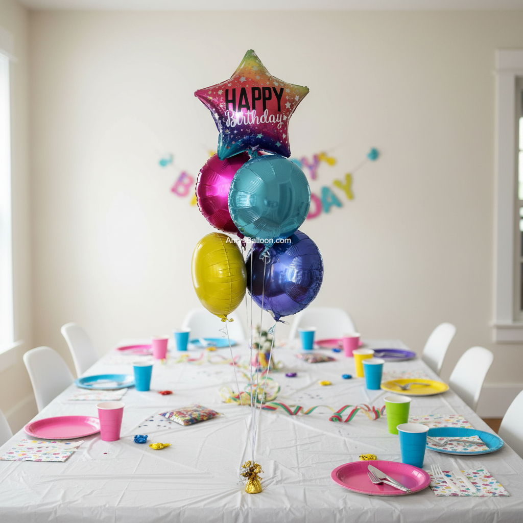 Custom Foil Balloon Centerpiece