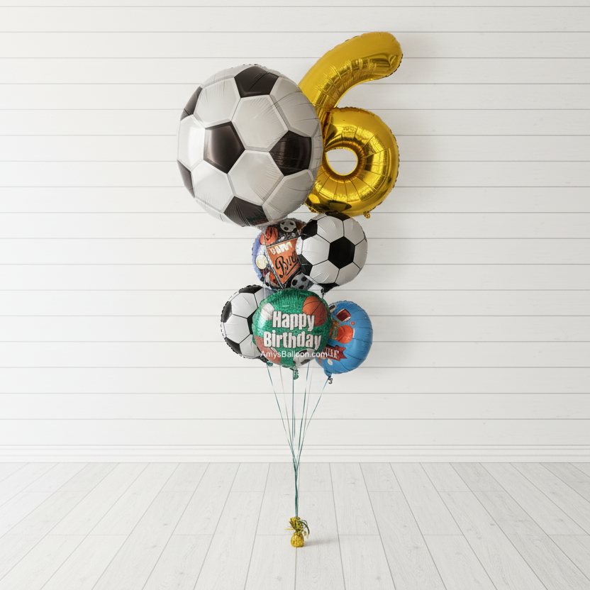 Custom Age & Big Soccer Ball Bouquet
