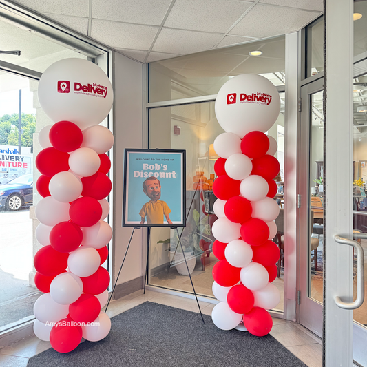 Custom Topper Spiral Balloon Indoor Column