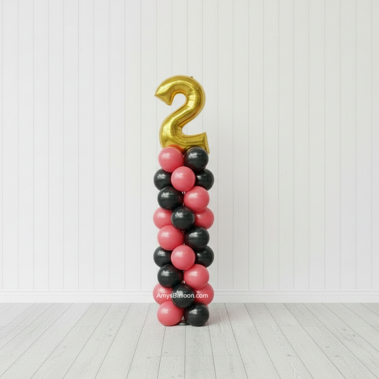 Number Balloon Topper Column