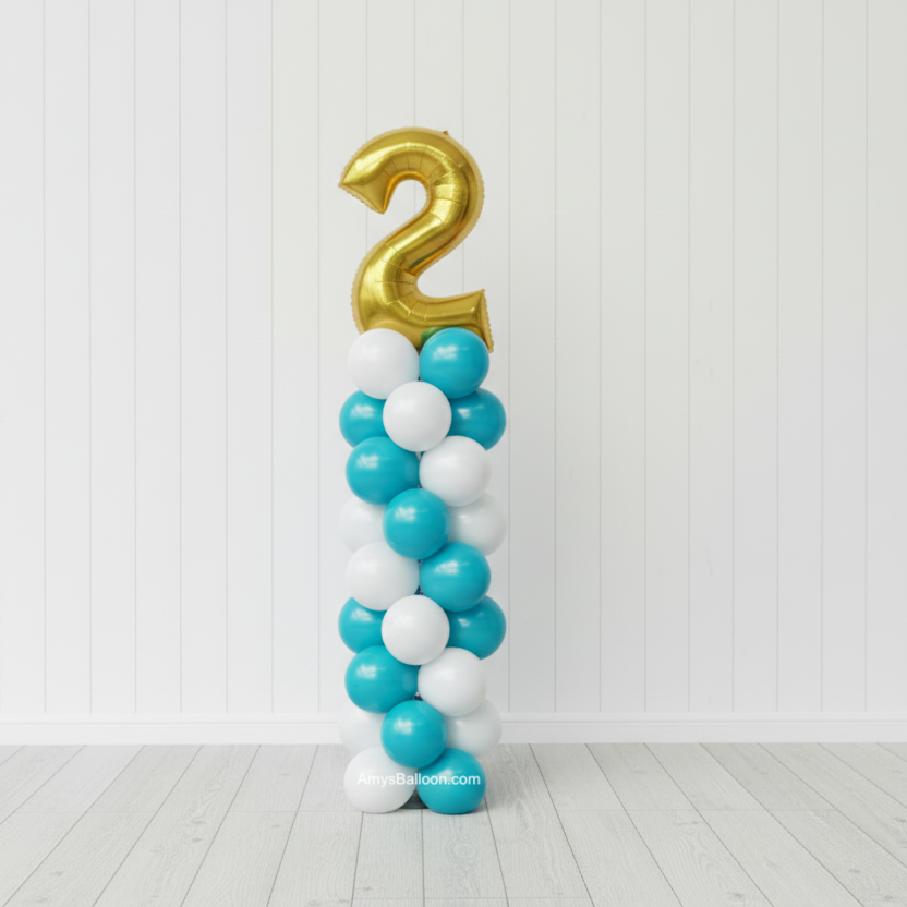 Number Balloon Topper Column