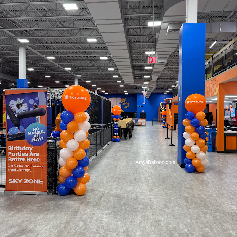 Custom Topper Spiral Balloon Indoor Column