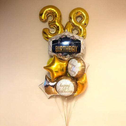 Age Big Birthday Balloon Bouquet