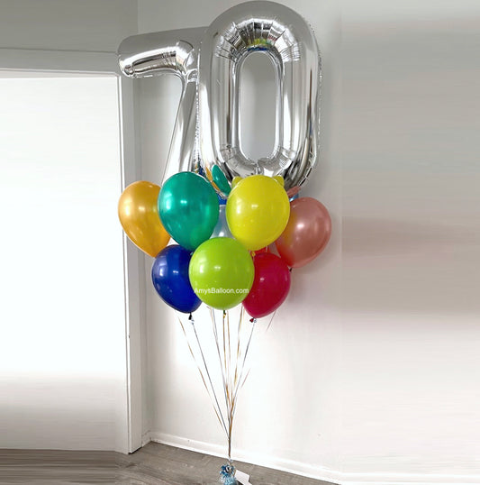 Two Numbers Latex Balloons Bouquet