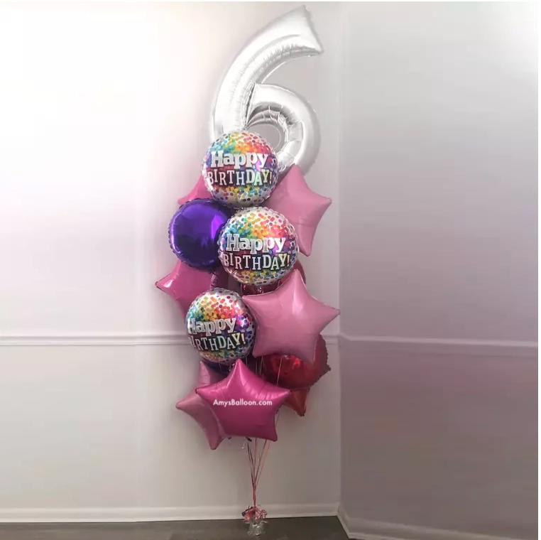 Ramo de cumpleaños con un gran número