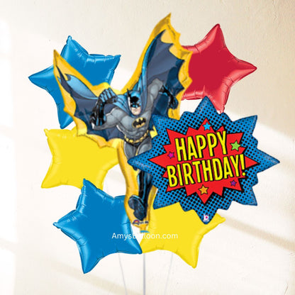 Batman Action Birthday Balloon Bouquet