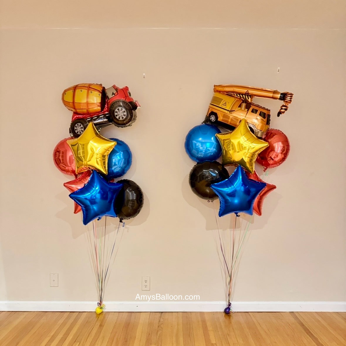 5-Birthday Party Personalized Balloons Bouquets