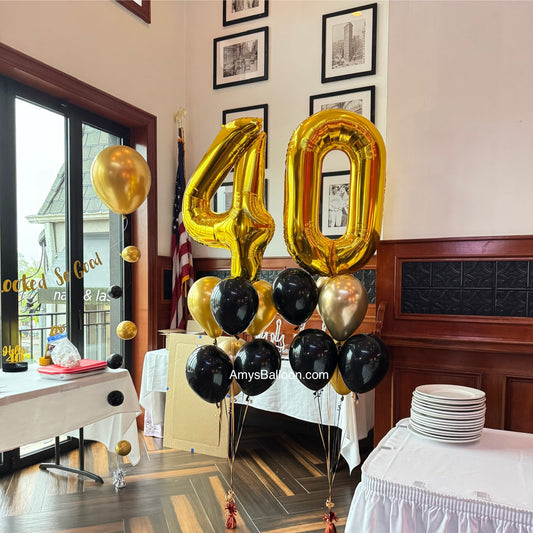 Birthday Party Number Balloons Bouquets