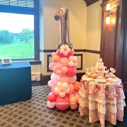 Number Topper Balloon Tower