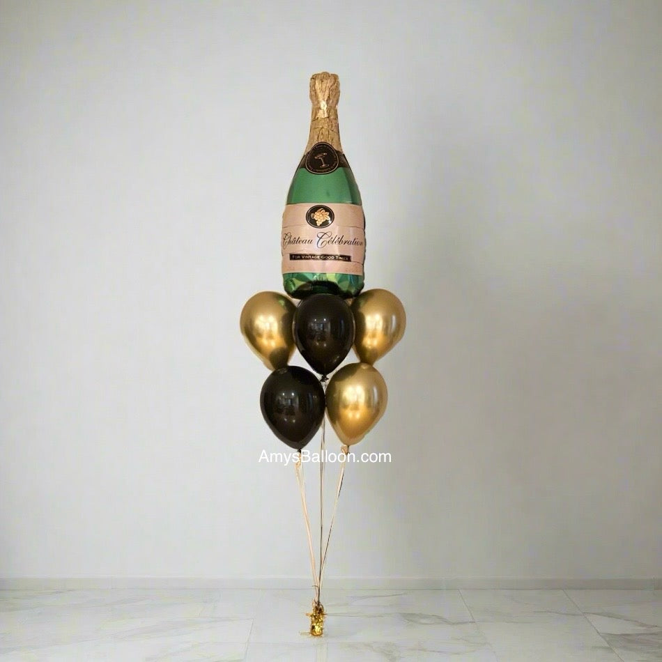 Champagne and King Crown Balloon Set