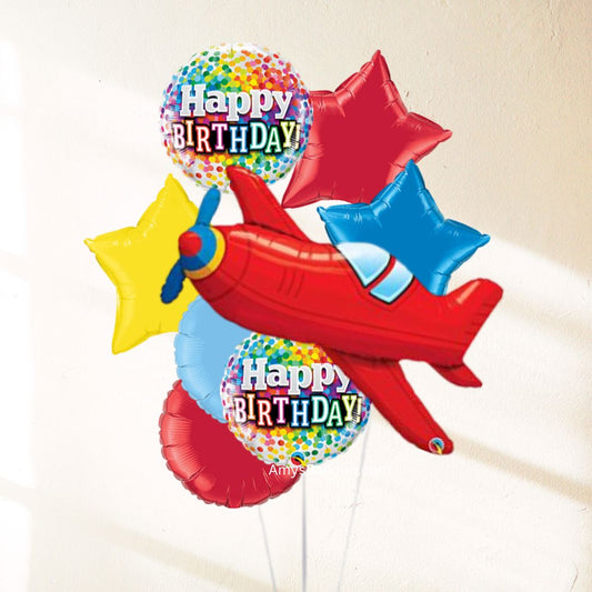 Airplane Birthday Balloon Bouquet