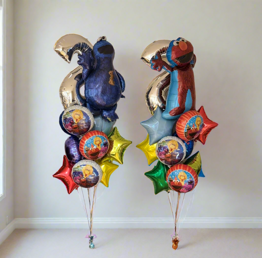 8-Birthday Party Personalized Balloons Bouquets
