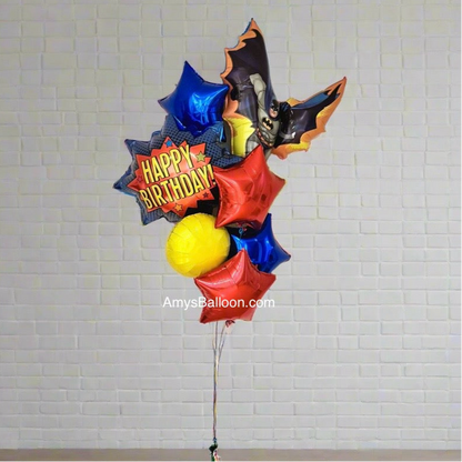 Batman Action Birthday Balloon Bouquet