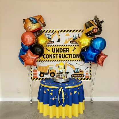 2 Balloon Bouquets Set (construction-themed)