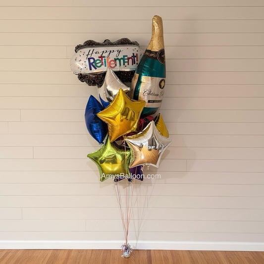 Retirement Champagne Bottle Bouquet