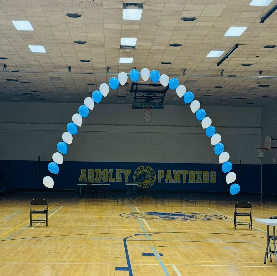 School Event Single Balloon String Arch and Column - indoor