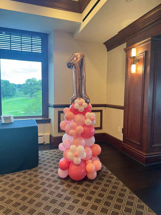 Number Topper Balloon Tower