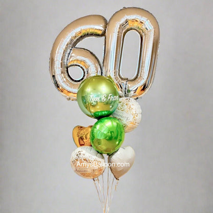 Ramo de globos de aniversario personalizado