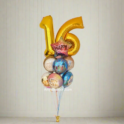 Ramo de cumpleaños número 16