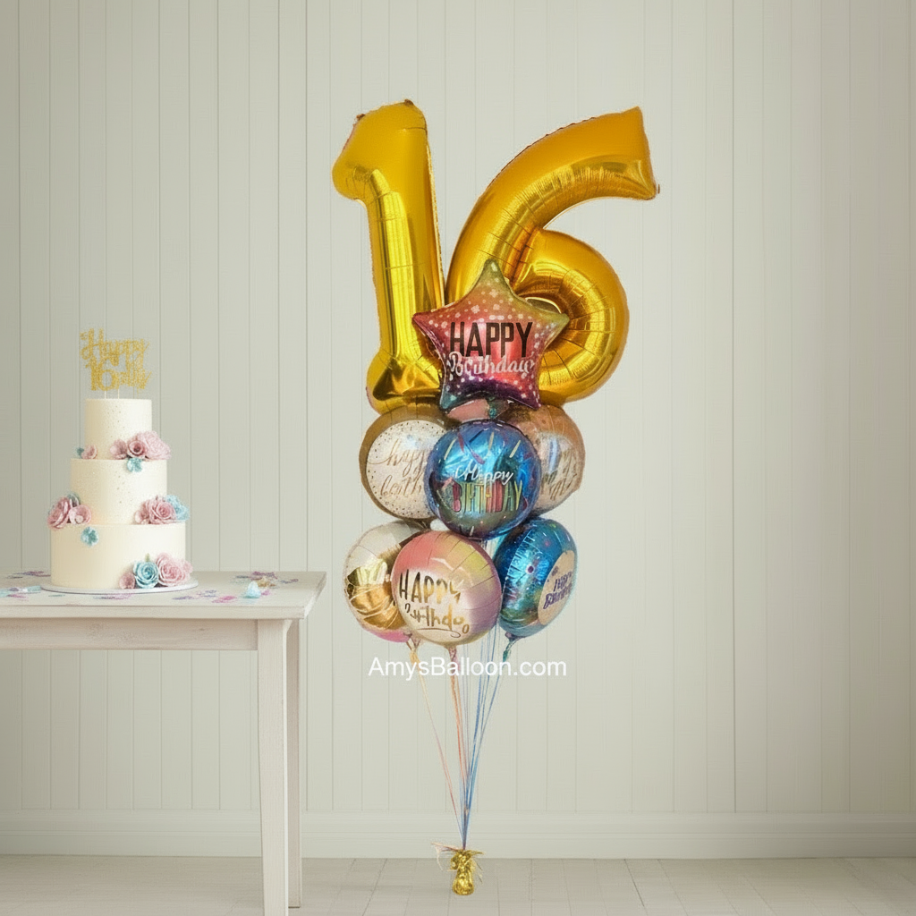 Ramo de cumpleaños número 16