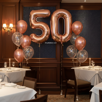 Two Number and Confetti Two Floor Bouquet Set
