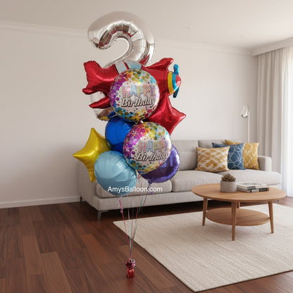 Airplane Birthday Balloon Bouquet