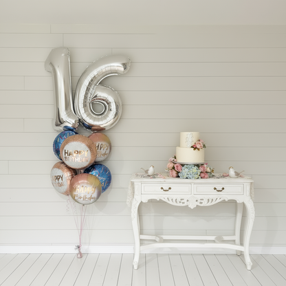 Ramo de cumpleaños número 16