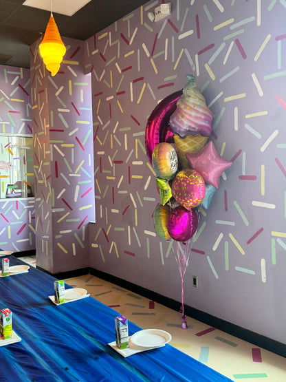 Ramo de globos de helado