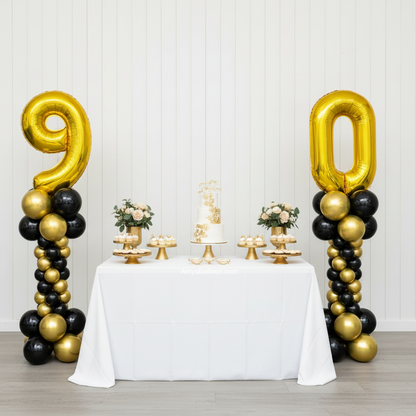 Number Topper Roman Style Balloon Column Pair