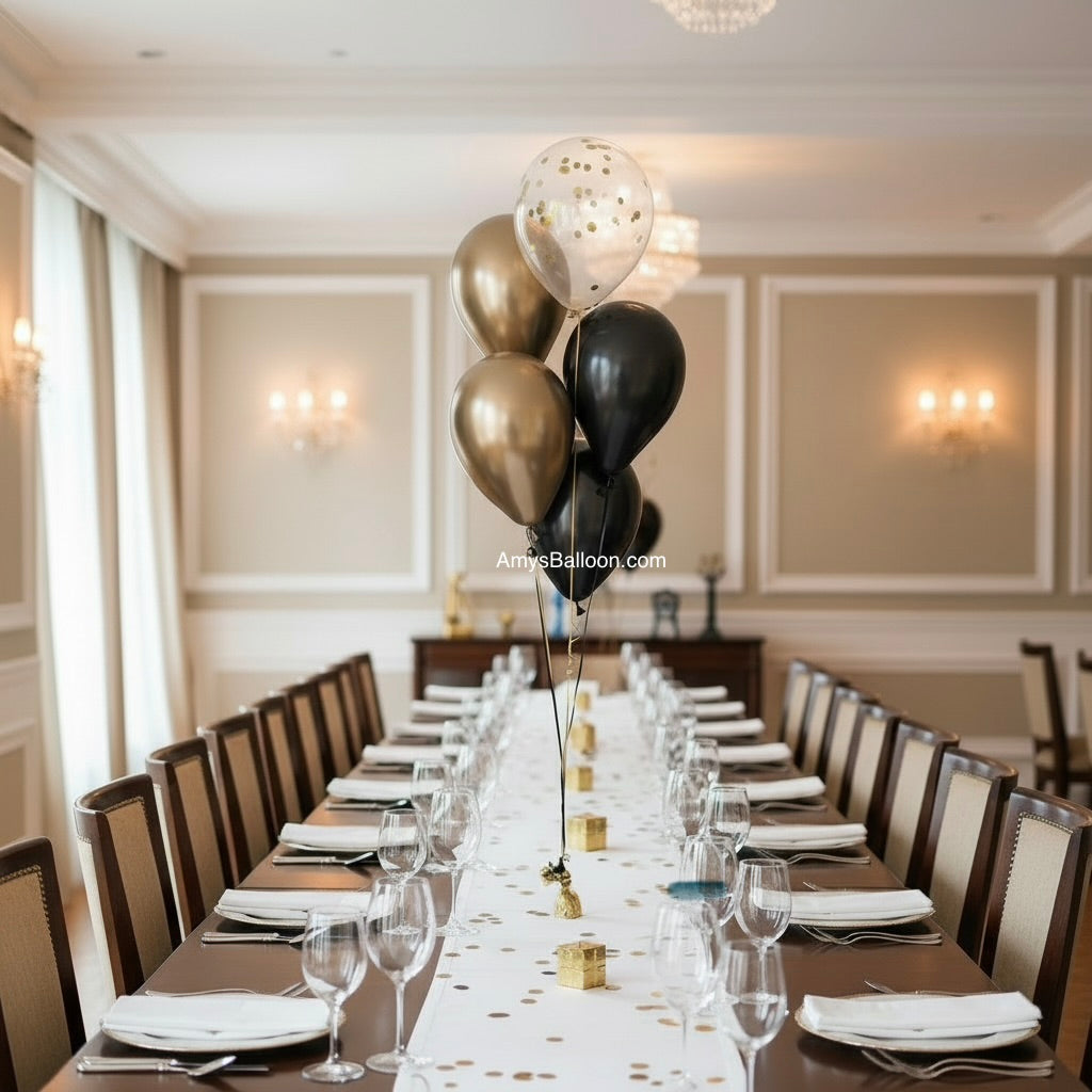 Confetti balloon centerpiece