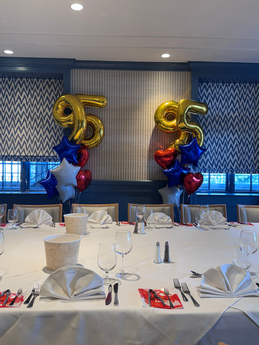 Birthday Party Bouquet with Number Balloons
