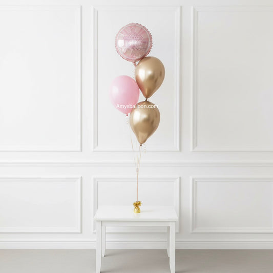 1st Communion Balloon Centerpiece